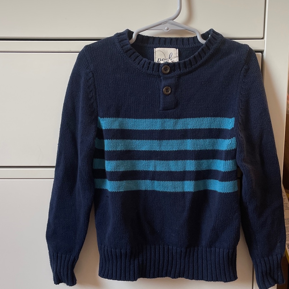 Boys Peek pullover striped sweater